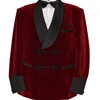 Annu Exports Men's Red Velvet Blazer Smoking Jacket Regular Fit Evening Dinner Jacket