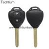 Wholesale key blanks remote car key 2 button replacement for Toyota Hilux Rav4 Corolla Camry Yaris Prado Echo