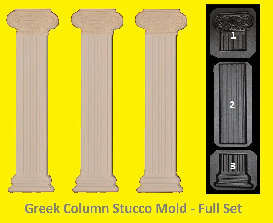 Full Set Greek,Roman Column Pillar Mold,Plaster/concrete,Stucco