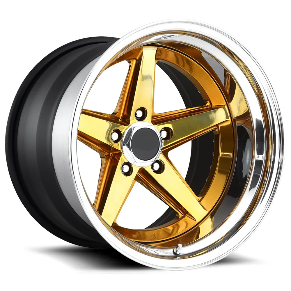 Kipardo Gold Over Polish 17 Inch Alloy Wheel Rims,Customizable Deep