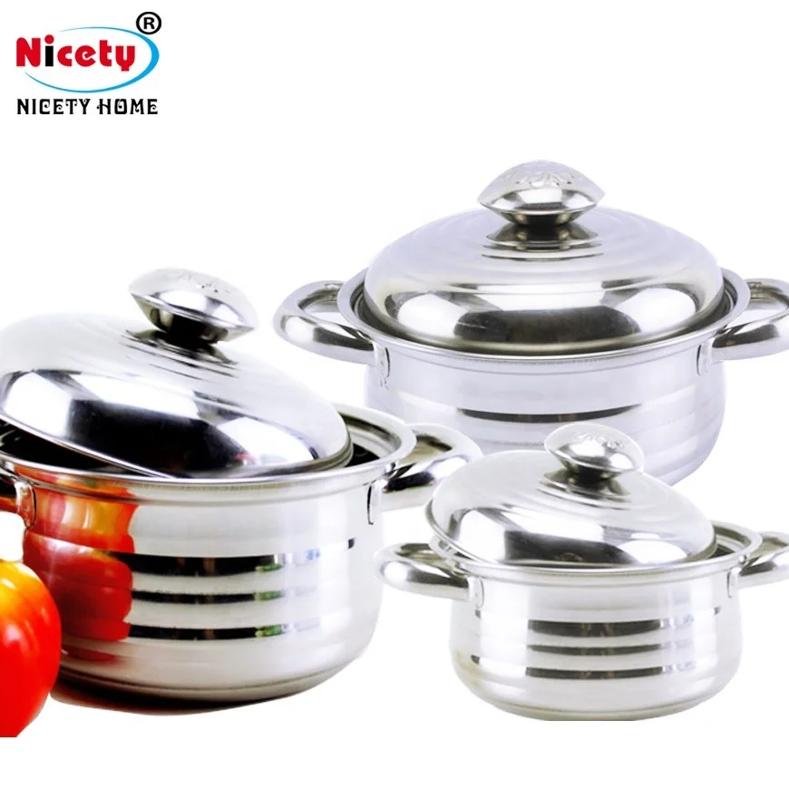 6 Piece Stainless Steel Covered Cookware Indian Hot Pot Pan Set Buy