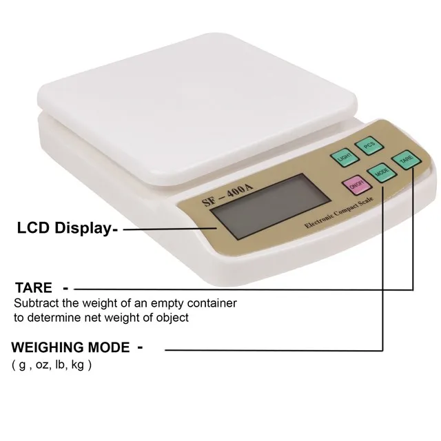 SF 400A 7 kg Digital Multi-Purpose Kitchen Weighing Scale