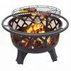 29" Removable Wood Burning Crossfire Grill Metal Fire Pit
