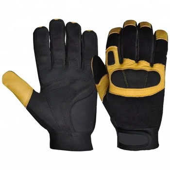 fingerless leather work gloves