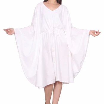 white kaftan dress