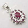 New arrival 925 sterling silver natural ruby gemstone handmade desire pendant latest partywear ruby pendant