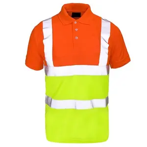 NEW 2018 Forever 2 Tone Hi Viz Collar Safety Work High Visibility Work Wear Polo T-Shirt NEW 2018 Forever 2 Tone Hi Viz Collar Safety Work High Visibility Work Wear Polo T-Shirt