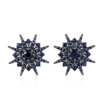 Natural Blue Shire 18kt Gold Star Design Stud Earring Natural Blue Shire 18kt Gold Star Design Stud Earring