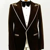 Annu Exports Men's Elegant Brown Jacket Wedding Dinner Party Wear Slim Fit 1 Button Blazer