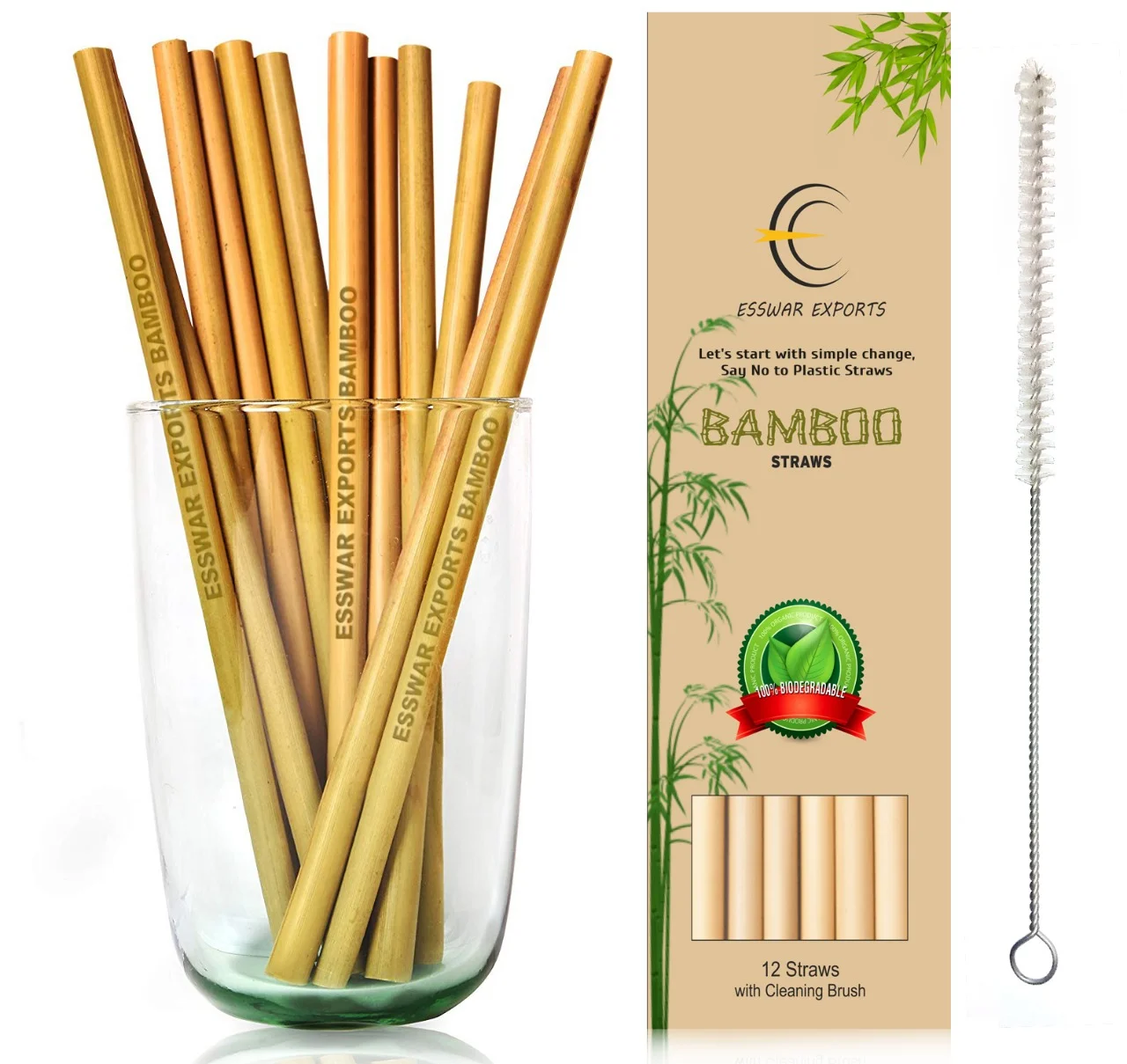 High Quality Nature Bamboo Eco Friendly Straws For Coffee Bamboo Straws