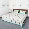 Vihaan Impex Best King Bed Size White color Cotton Fabric Hand block Print Bed Sheet