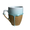 Handmade creative ceramic blue flow glaze mug porcelain cups