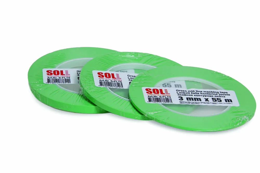 SOLL high performance automotive Green masking tape painting-refinishing 1 pc.