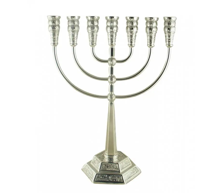 my menorah has a wide candle holder base
