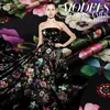 Flower Rose Printed Fabric Satin Soft Lining 100% high quality textile Digital printing OEM ODM