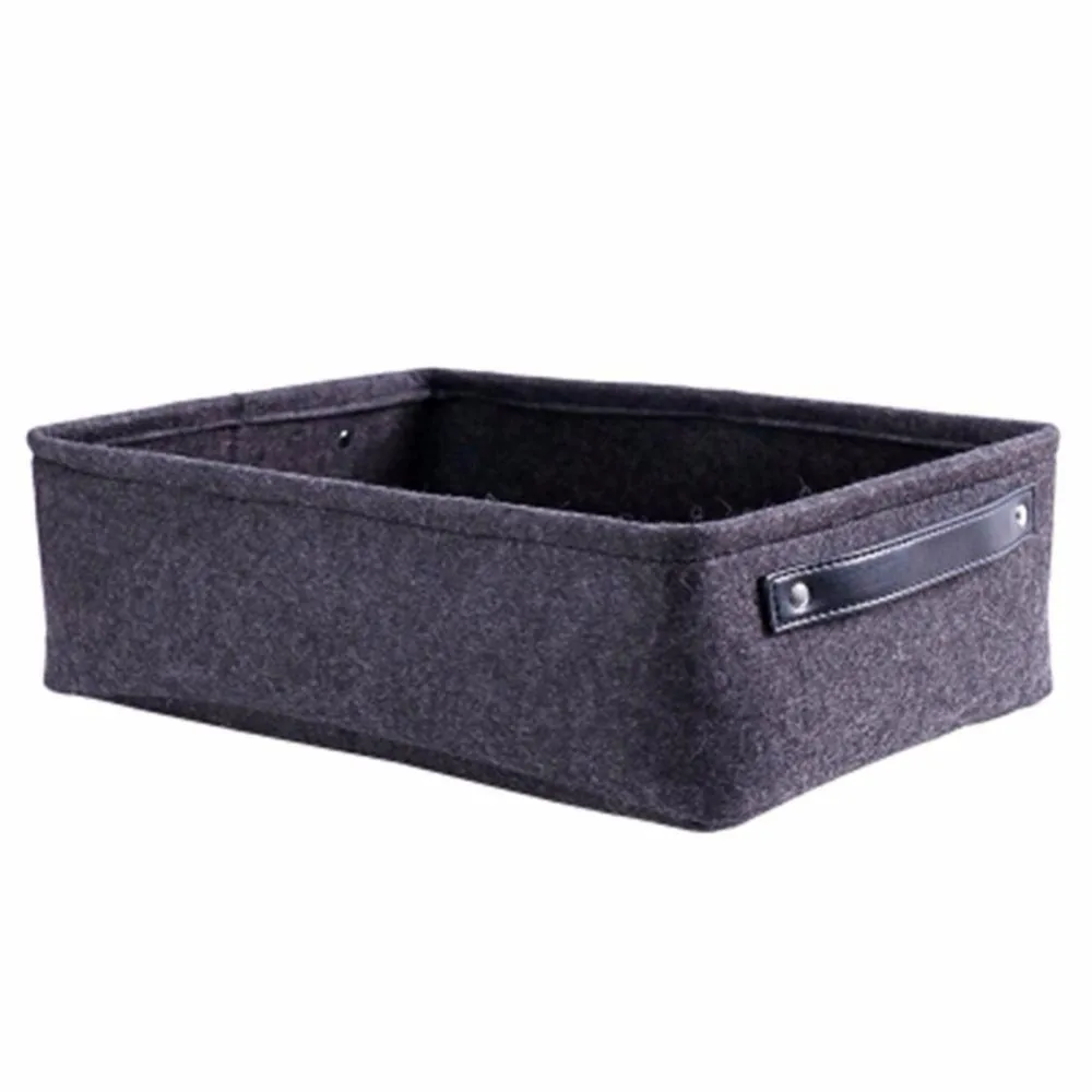Bedroom Office Decoration Foldable Felt Storage Basket For Toys Laundry