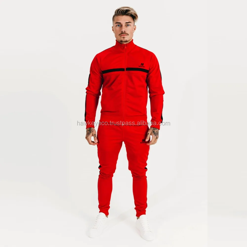 mens tracksuit red