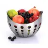 Ski Group Of Stainless Steel Pure Silver Fruit Storage Basket Bowl