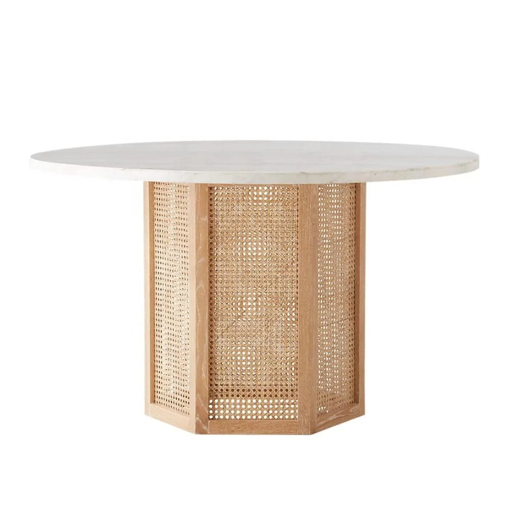 Hot Sale Hexaleg Ratan Round Dining Table Marble Dining Room New 2019 Buy Bali Dining Room Table