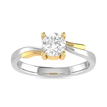 0,30 Quilates Blanco Natural Diamante Boda Anillo De 14k Oro 0,30 Quilates Blanco Natural Diamante Boda Anillo De 14k Oro