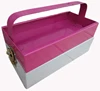 Powder Coated Top Pink Bottom Grey Metal Bin
