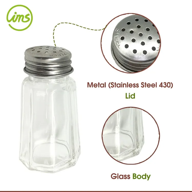 Top Sale Metal Lid Salt Pepper Shaker Glass Set Buy Best Choice Glass
