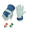split leather working gloves 707 with custom logo for construction gardening and industrial use