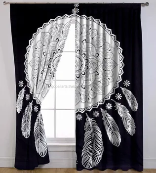 Dream Catcher Black And White Mandala Tapestry Wall Hanging Indian Dream Catcher Black And White Mandala Tapestry Wall Hanging Indian Cotton Throw Curtains Ds For
