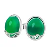 925 Sterling Silver Plating Natural Agate Stone Earring Stud For Women Wholesale Fine Jewelry