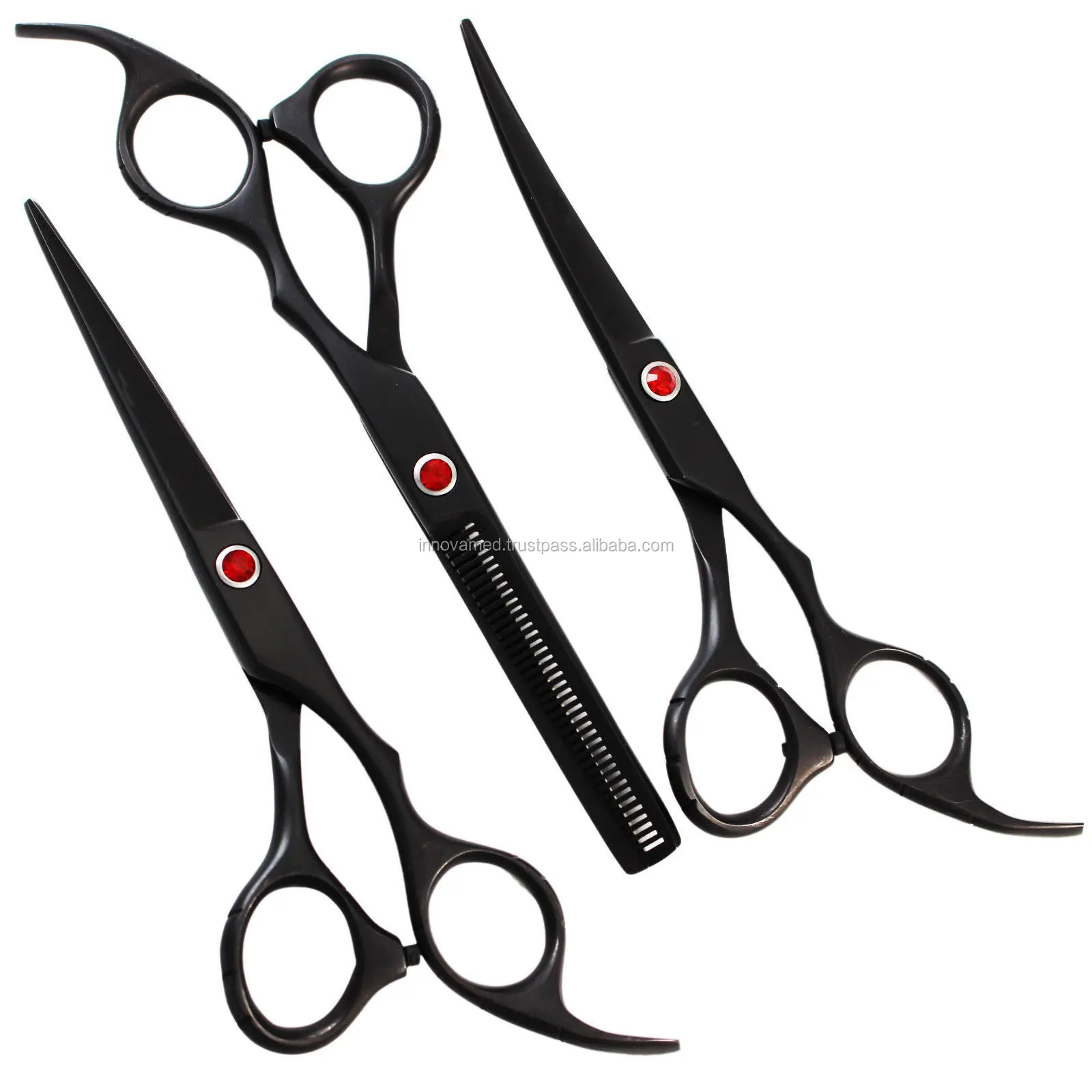 Professional Hairdressing Scissors Barber Thinning Shears Razor Comb ...