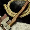Damascus Steel Straight Wood Handle Axe DT-18-SK704