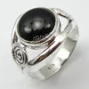 925 Sterling Silver BLACK ONYX Fashion Rings SIZE 5 Gift For Girlfriend Factory Direct Sale Handmade Online Jewelry Supplier