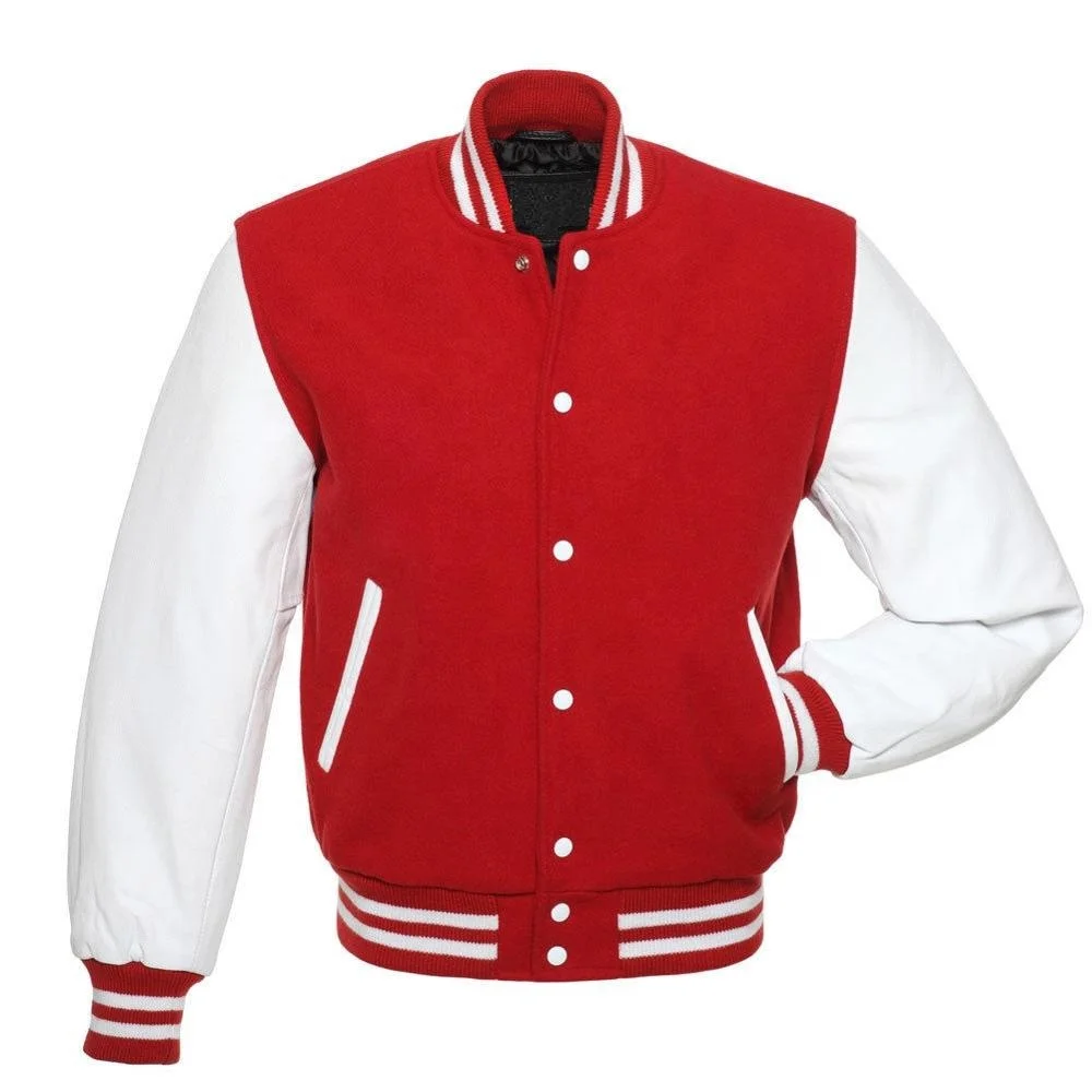 Leather Jacket With Custom Chenille Patches Letterman / Varsity Jacket ...