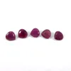 Red color indian ruby 7x7mm heart faceted cut gemstone 1.70 cts jewelry making stone