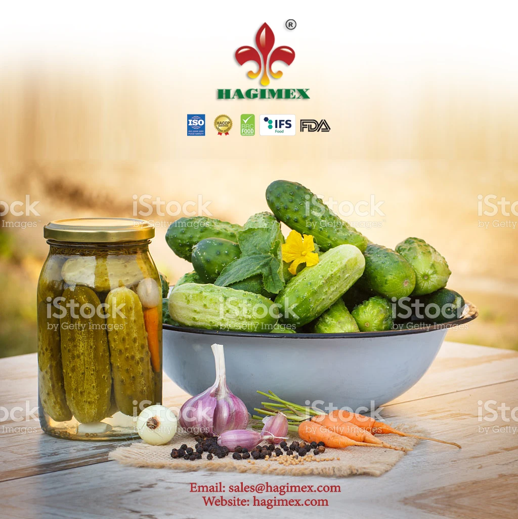 Pickled Baby Cucumbers/ Gherkins Cornichons In Glass Jar High Quality