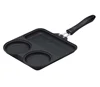 Nonstick Pan Nonstick Coated Triple Flying Pan All Heat Source Available