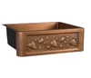 Farmhouse Grapes Pattern Copper Kitchen Sink