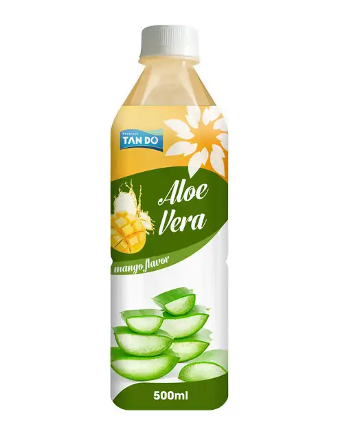 best selling 500ml mango flavor natural aloe vera drink with
