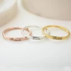 Delicate 925 Sterling Silver Custom Name Ring Stacking Rings