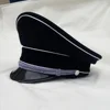 Military WWII WW2 German Officer Hat Officer Cap Black Head Circle