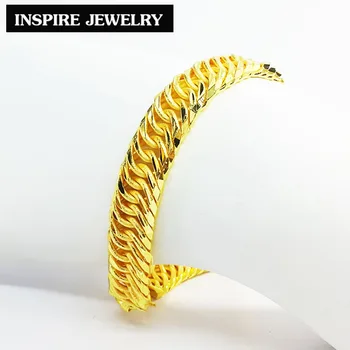 Inspire Jewelry Brand Gold Plated Bracelet Made Of Sandpaper Sanded Inspire Jewelry Brand Gold Plated Bracelet Made Of Sandpaper Sanded Weight 1 Baht Micron Plating Length 19 5x1cm 28g Pure