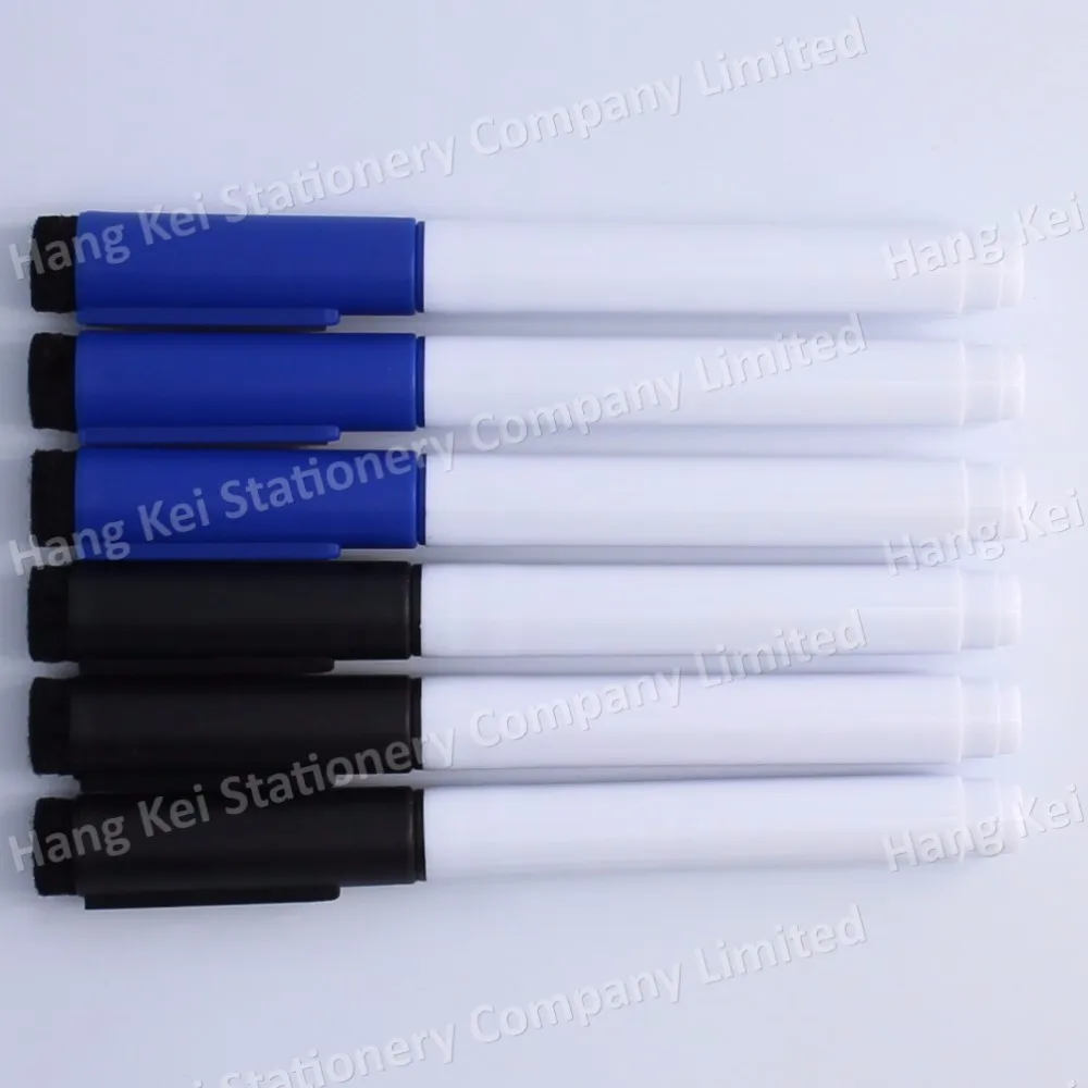 Easy wipe dry erase colored ink promotional whiteboard marker with clip
