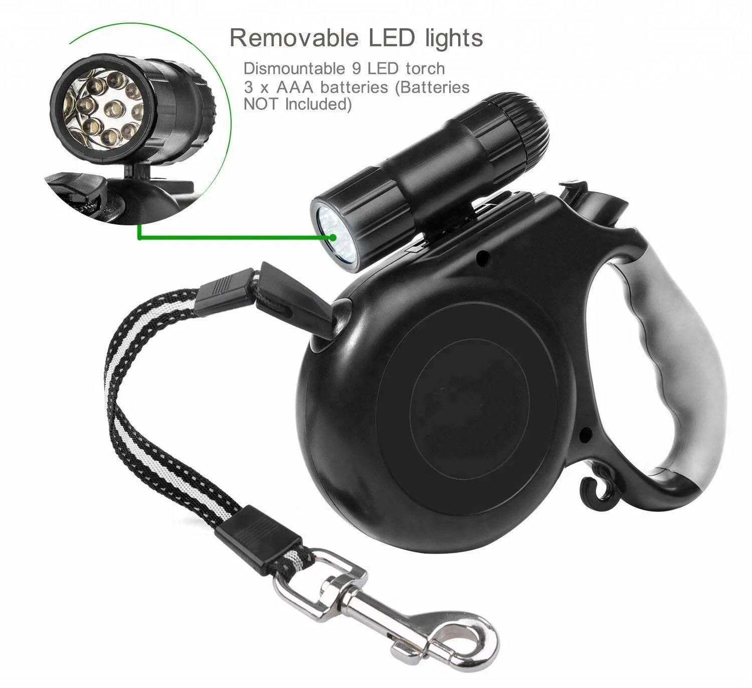 High Quality Retractable Detachable Flashlight Led Dog Leash Buy High Quality Retractable Dog
