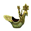 Peacock rider handmade lost wax bronze alloy dhokra sculpture