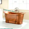 Luxury Design Classic Roll Top Copper/nickel boat bath Copper Bathtub Polished 16 Gauge hammered exterior, antique bathtub