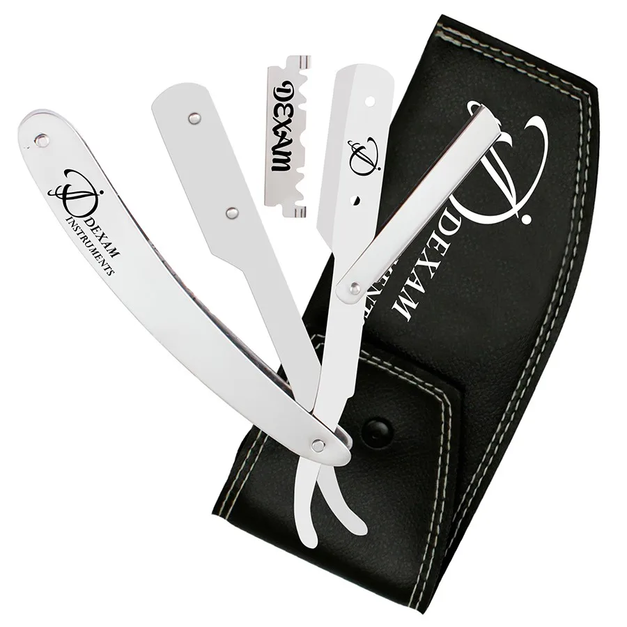 专业割喉直刀不锈钢理发师剃须剃须刀lamina de barbear maquinilla