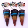 Seven Chakra Cone Pendulums:Chakra Stone Pendulum, 7 Chakra Pendulum, Gemstone Chakra Pendulum Wholesaler