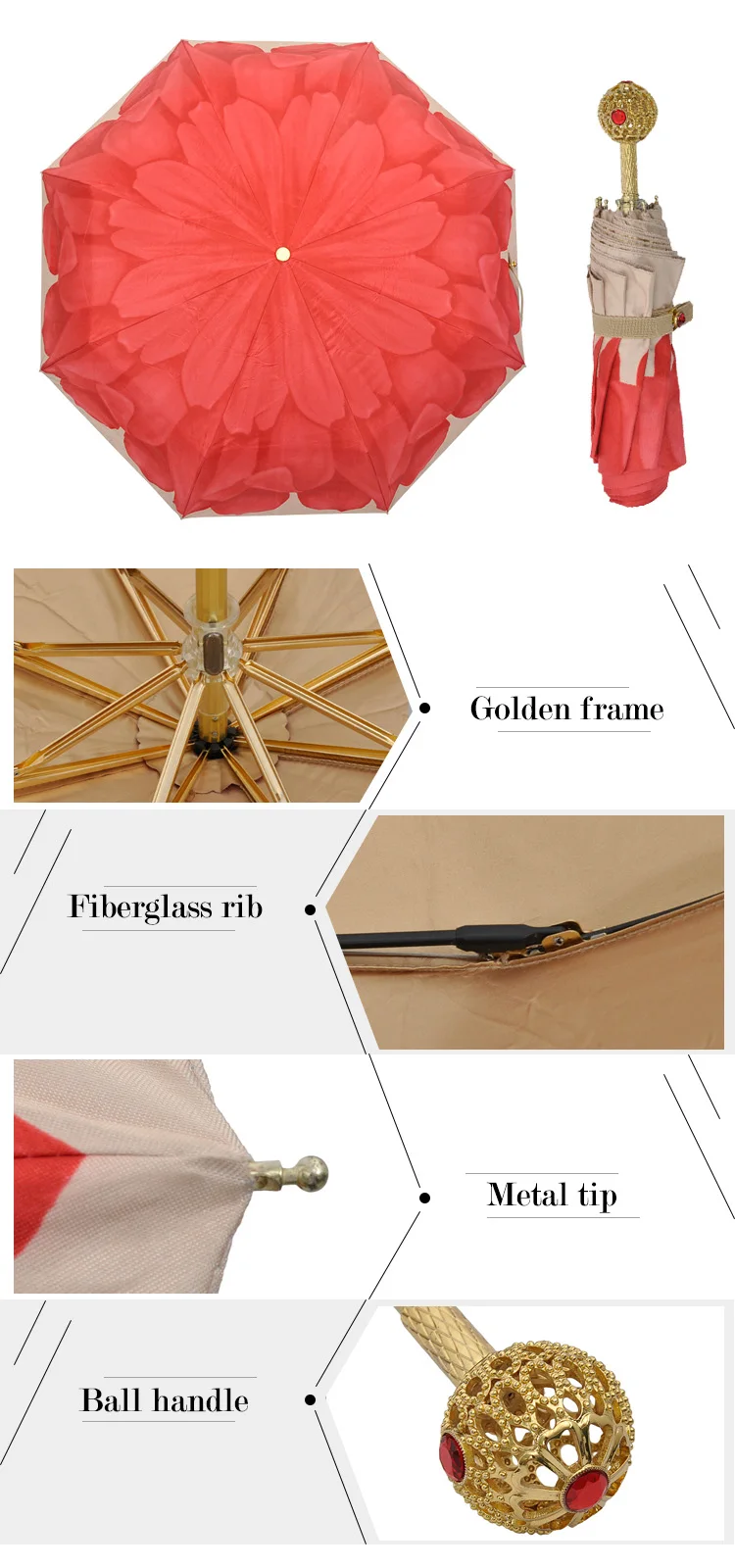 golden umbrella