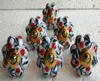High quality hand painted red green and blue pumpkin shape brass fitting fancy ceramic door knob