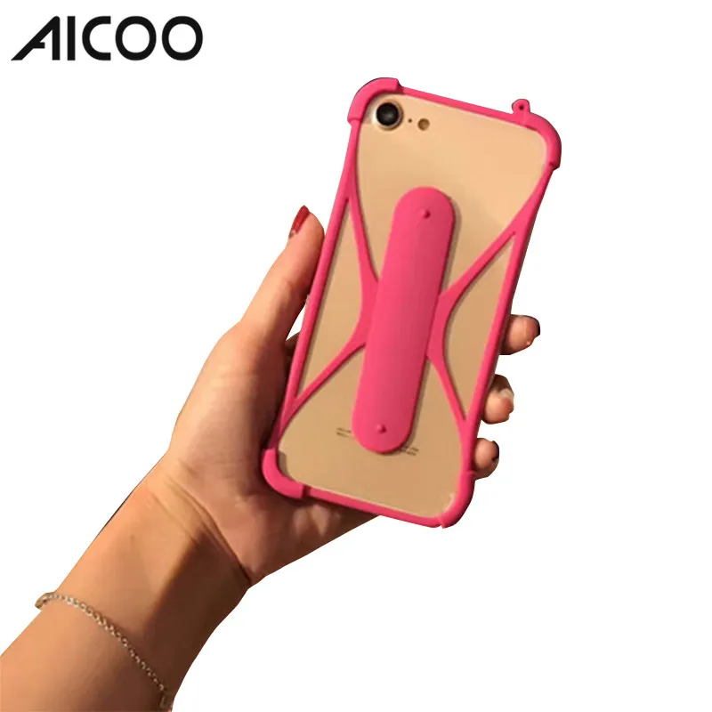 Aicoo Universal Flexible Soft Silicone Kickstand Stretch Elastic ...